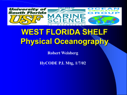 Numerical Modeling Study on the West Florida Shelf