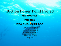 Diction Project