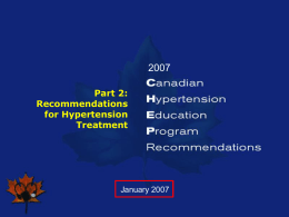 Part 2: Recommendations for Hypertension Treatment