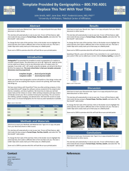 Genigraphics Research Poster Template 48x36