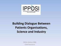 Building Dialogue Between Patients Organisations, Science