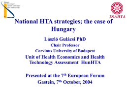 Tucsike elso oraja - European Health Forum Gastein | EHFG