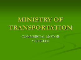 MINISTRY OF TRANSPORTATION