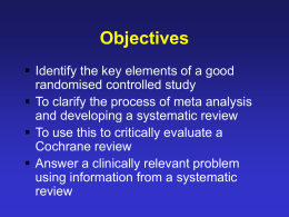 Systematic Reviews - Royal Devon and Exeter Hospital