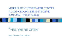 Morris Heights Health Center Performance Improvement