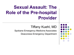 Sexual Assault: the role of the pre