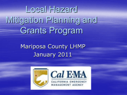 Updating the LHMP - Mariposa County, California