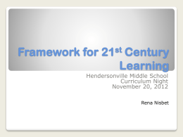 Framework for 21st Century Learning