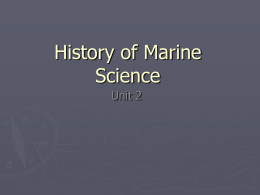 History of Marine Science - THS Aquatic Science