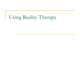 Using Reality Therapy - Pemberton Counseling