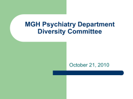 MGH Psychiatry Department Diversity Committee