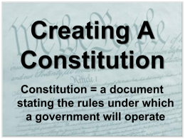 Chapter 7 Creating the Constitution