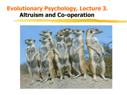 03-altruism - Welcome to the EvoS Consortium