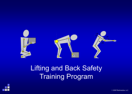 Back Safety-Lifting Training