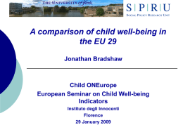 The well-being of child and young people