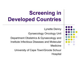 Screening in Developed Countries