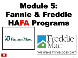 Module 5: Fannie & Freddie HAFA Programs