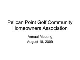 Pelican Point Golf Community Homeowners Association