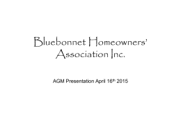 Bluebonnet Homeowners’ Association Inc.