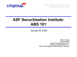 ABCs of ABSs - American Securitization Forum
