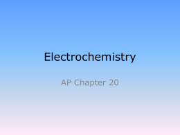 Electrochemistry - Baker High School