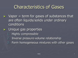 Characteristics of Gases