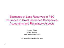The Accuracy of the Estimates of Loss Reserves in P&L