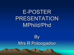 RESEARCH PROPOSAL MPhild/Phd