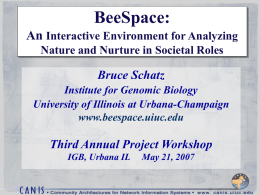 THE INTERSPACE PROTOTYPE An Analysis Environment for