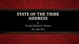 State of the tribe address