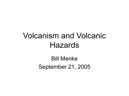 Volcanism and Volcanic Hazards - Lamont