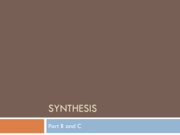 Synthesis - Ms. McCann's Website
