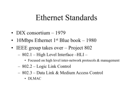 Ethernet Topology, Physical Layer