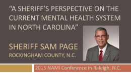 A Sheriff’s perspective on the current mental health