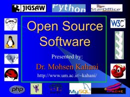 Open Source Software - Ferdowsi University of Mashhad