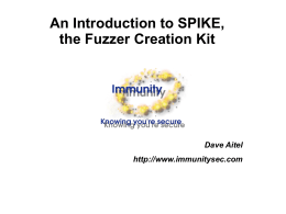 An Introduction to SPIKE, the Fuzzer Creation Kit