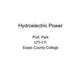Hydroelectric Power - Faculty | Essex County College