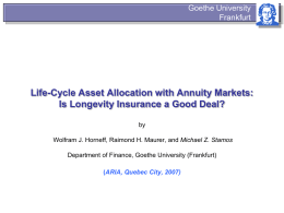 Folie 1 - American Risk and Insurance Association
