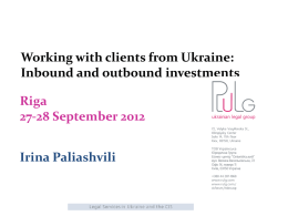 RUSSIA & CIS Private Clients Working with clients from