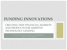 Assistive Technology Financial Innovation Project