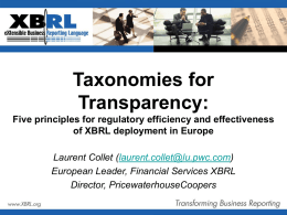 Taxonomies for Transparency: Five principles for