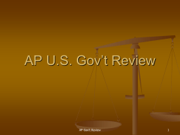 AP American Gov’t Review - Fairfield