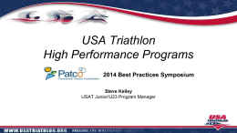 USA Triathlon High Performance Programs