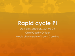 Rapid cycle PI - Clinical Departments