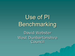 Use of PI Benchmarking