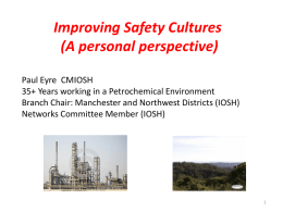 Improving HSE Cultures - Institution of Occupational