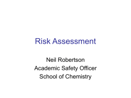 Risk Assessment - University of Edinburgh