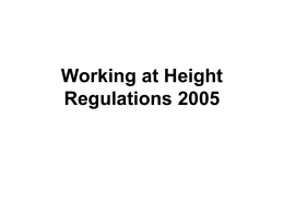 Working at Height Regulations 2005