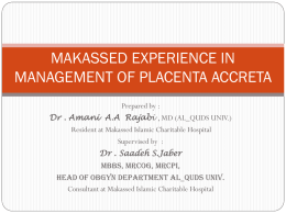 PLACENTA ACCRETA - An-Najah National University