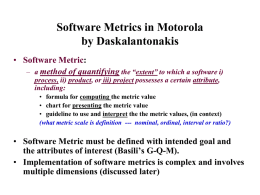 Software Metrics in Motorola by Daskalantonakis
